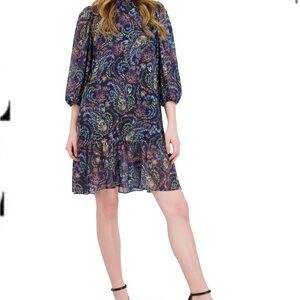 Paisley Long Sleeve Dress